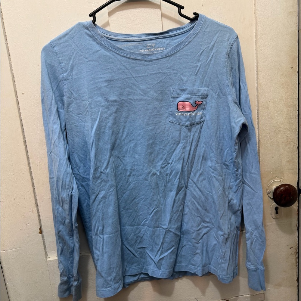 Vineyard Vines Men's Sky Blue Long Sleeve Tee